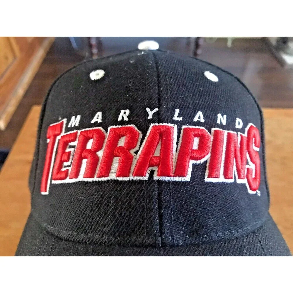 Maryland Terrapins Baseball Hat Terps Black Drew Pearson Cap University MD